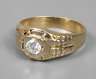 Herrenring mit Brillant von ca. 0,45 ct