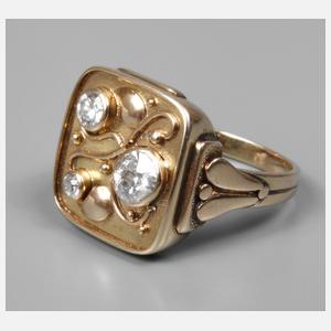 Damenring mit Diamantbesatz