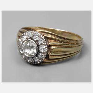Damenring mit Diamantbesatz ca. 0,7 ct