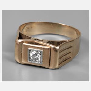 Herrenring mit Brillant ca. 0,2 ct