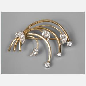 Brosche mit Diamantbesatz ca. 0,7 ct