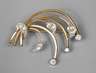 Brosche mit Diamantbesatz ca. 0,7 ct