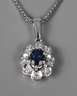 Anhänger mit Saphir und Diamanten