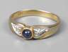 Damenring mit Saphir und Diamanten