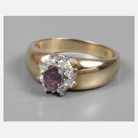 Damenring mit Rubin und Brillanten111