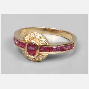 Damenring mit Rubinen