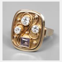 Damenring mit Brillanten und Amethyst111