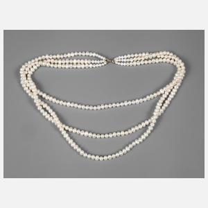 Dreireihiges Perlencollier
