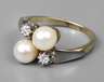 Damenring mit Perlen und Brillanten