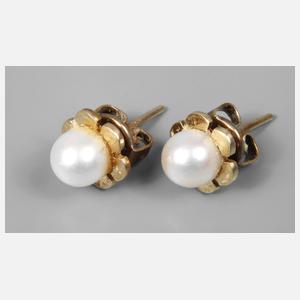 Paar Ohrstecker mit Perlen