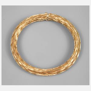 Aufwendiges geflochtenes Goldarmband