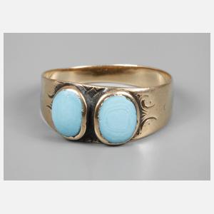 Goldring mit Türkisen