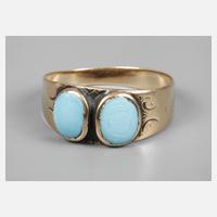 Goldring mit Türkisen111