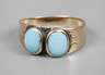 Goldring mit Türkisen