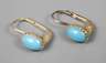 Paar Ohrringe mit Türkisen