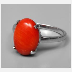 Damenring mit Koralle