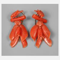 Paar Ohrhänger mit Koralle111