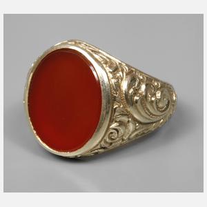 Massiver Herrenring mit Karneol