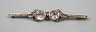 Brosche mit zwei Amethysten