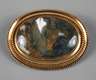Biedermeierbrosche mit Moosachat