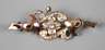 Historismusbrosche mit Diamantbesatz