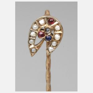 Reversnadel mit Steinbesatz