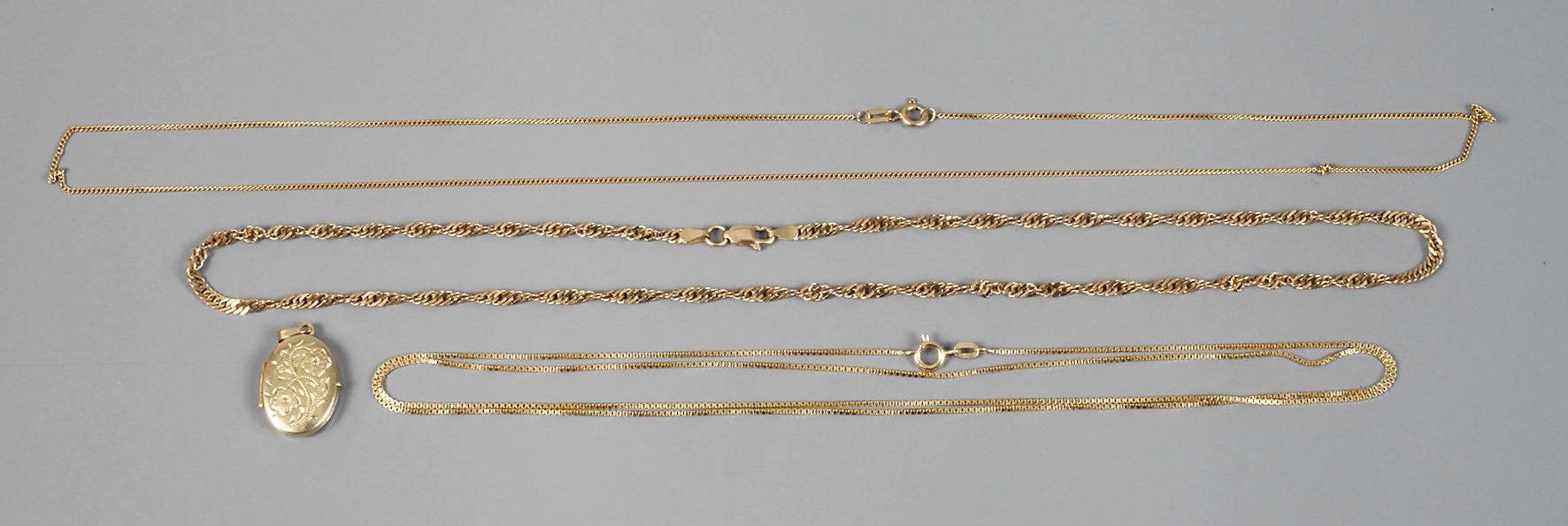 Konvolut Goldketten mit Anhänger