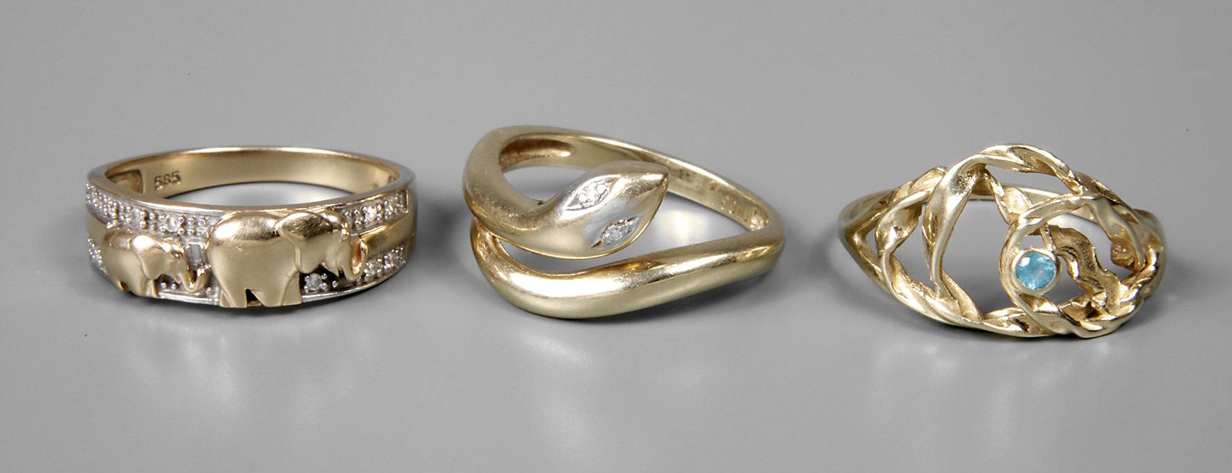 Drei Damenringe