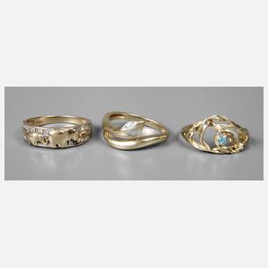 Drei Damenringe