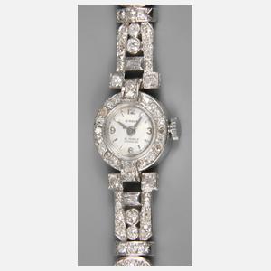 Damenuhr Weißgold mit Diamantbesatz