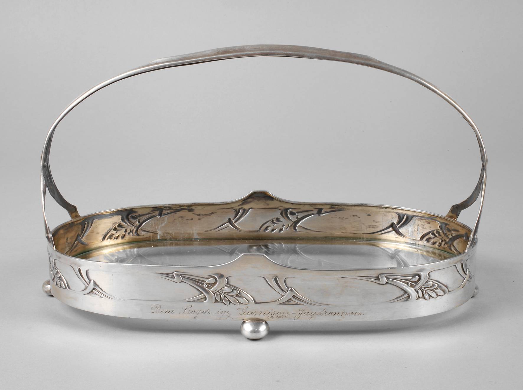 Silber Henkelschale Jugendstil