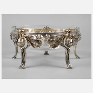 Silberschale Kastaniendekor