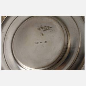 Silbervase Misteldekor