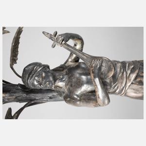 WMF Geislingen großer figürlicher Tafelaufsatz