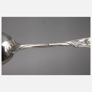 Sechs Kaffeelöffel und Kuchengabeln Bruckmann