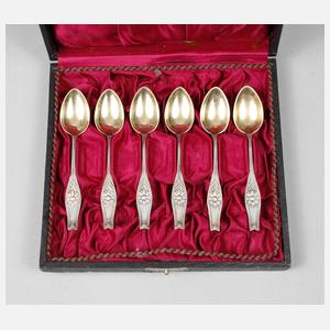 Sechs Mokkalöffel Jugendstil