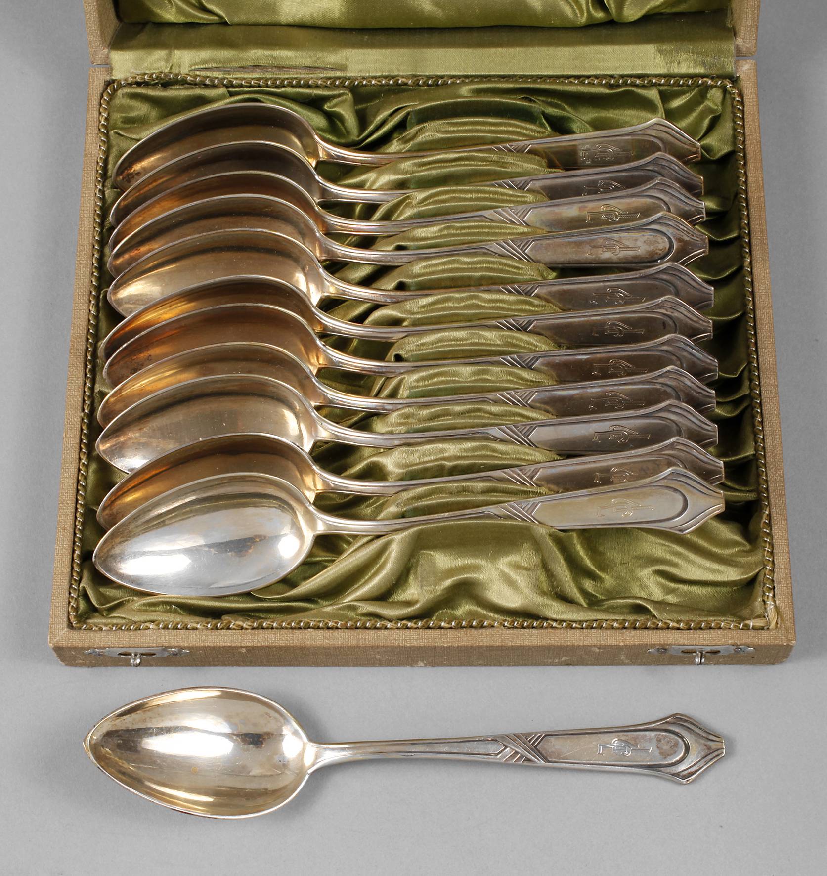 Silber zwölf Kaffeelöffel Carl Zeller