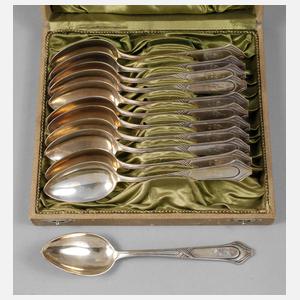 Silber zwölf Kaffeelöffel Carl Zeller