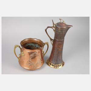 Kanne und Weinkühler Jugendstil