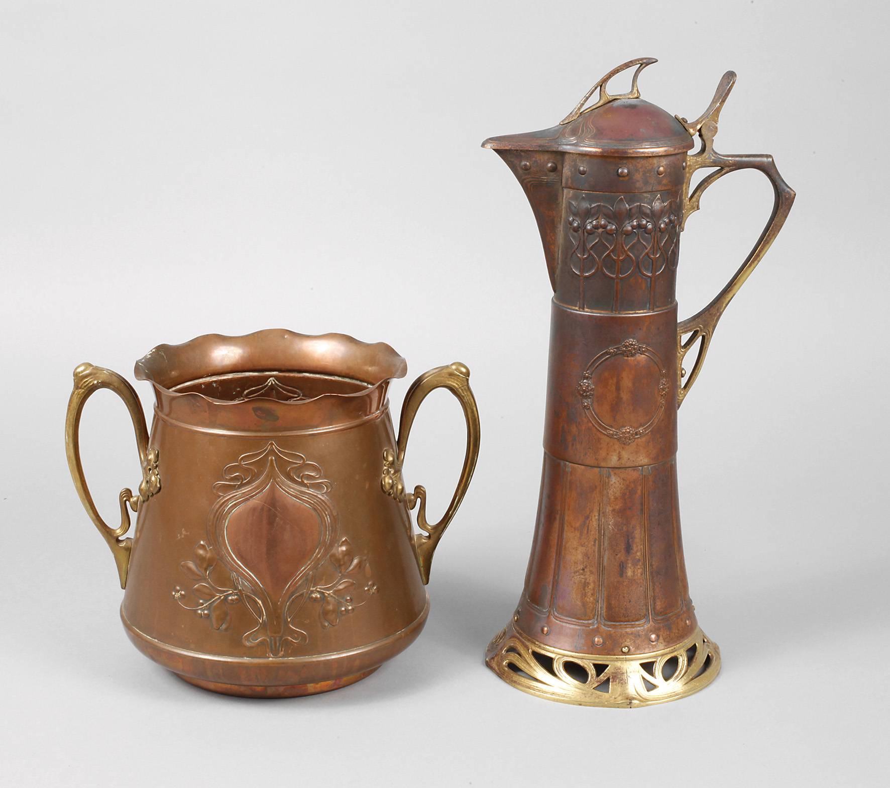 Kanne und Weinkühler Jugendstil