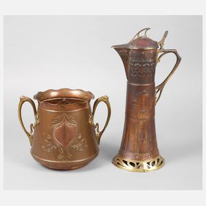 Kanne und Weinkühler Jugendstil