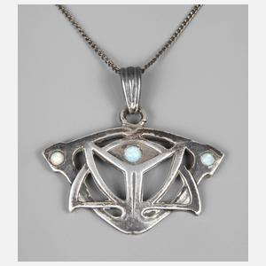 Jugendstilanhänger mit Edelopalen