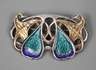 Jugendstilbrosche mit Email