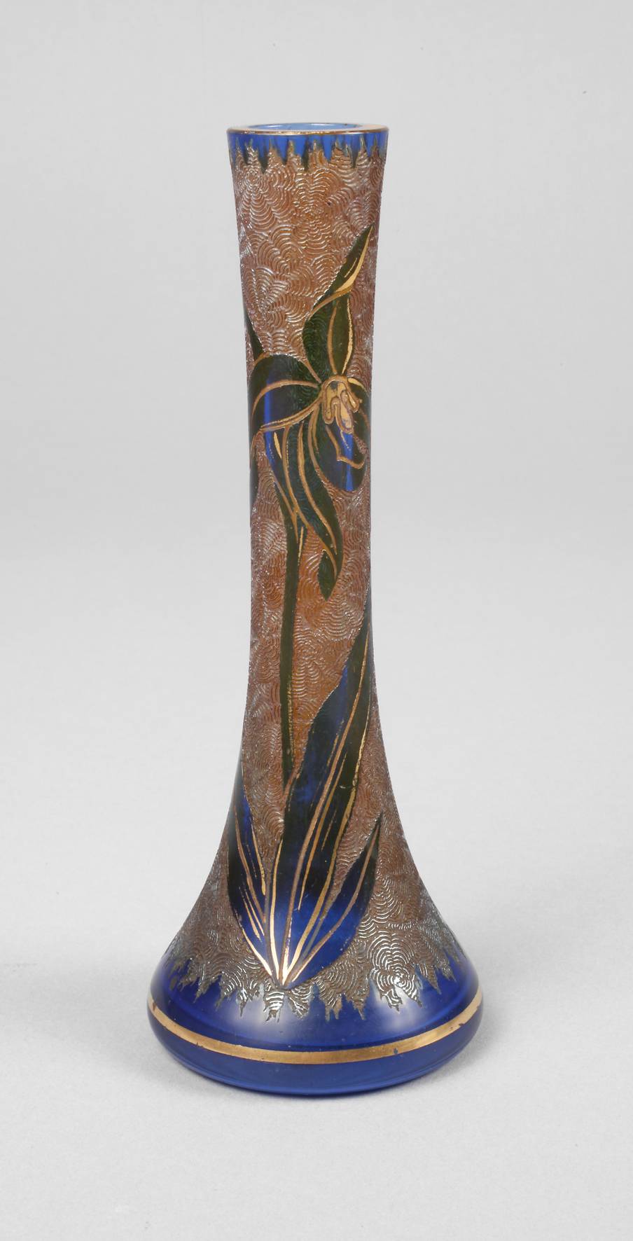 Ätzglasvase Jugendstil