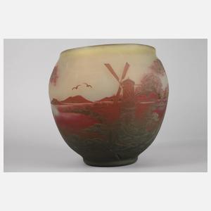 Große Ätzglasvase Arsall