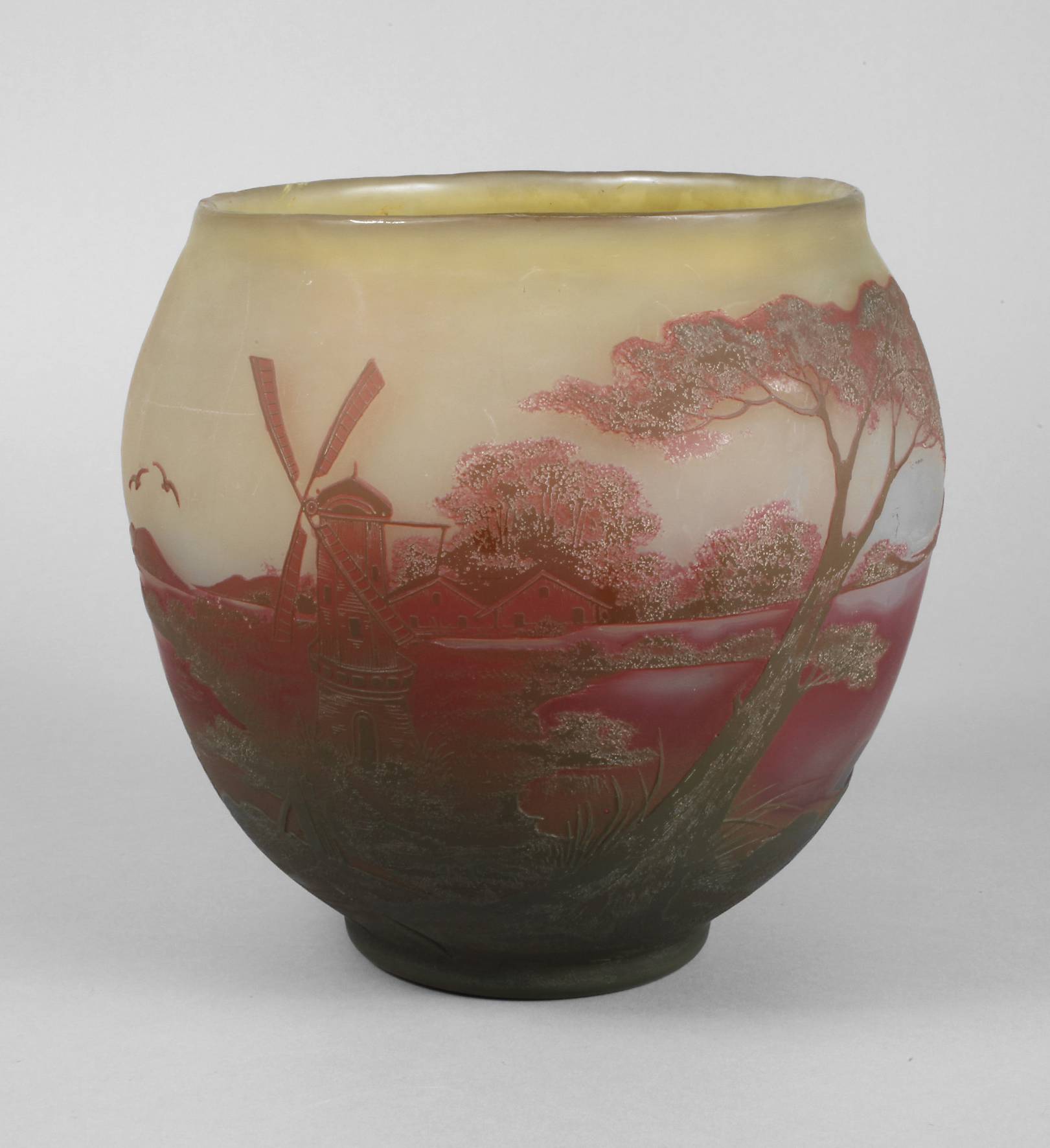 Große Ätzglasvase Arsall