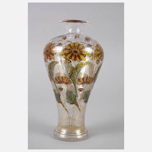 Jugendstilvase Emailmalerei