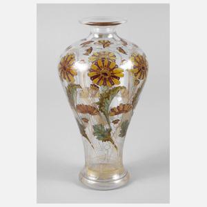 Jugendstilvase Emailmalerei