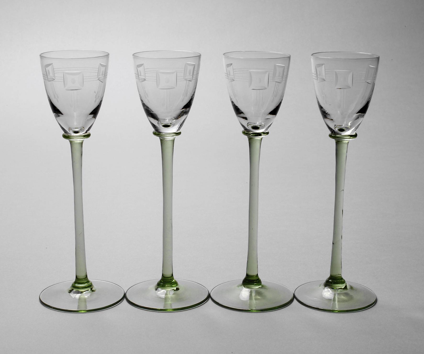 Vier Likörgläser Johann Vincenz Cissarz