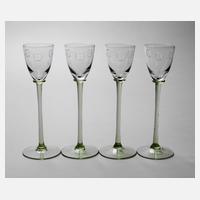 Vier Likörgläser Johann Vincenz Cissarz111